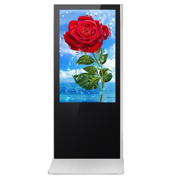 Super Narrow Floor Standing LCD Digital Signage Remotely Upload, Release, Control Manage