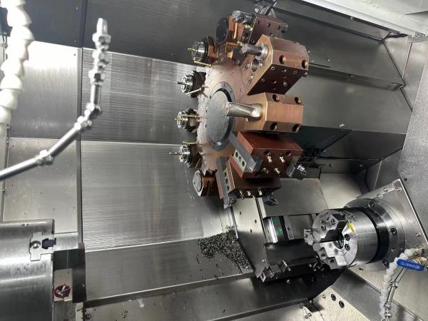 HEAVY DUTY HORIZONTAL MILLING AND TURNING MACHINE WITH TWIN SPINDLES