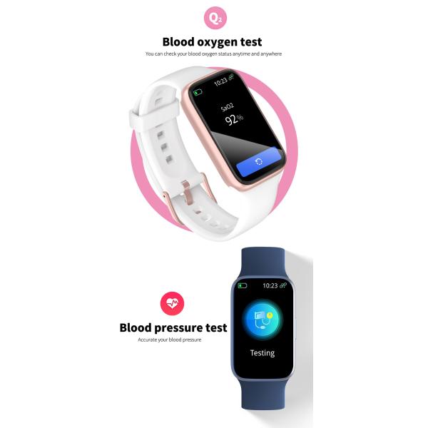 Светоэлектрический умный браслет тарифа сердца 172×320 12/24 часов BT4.0