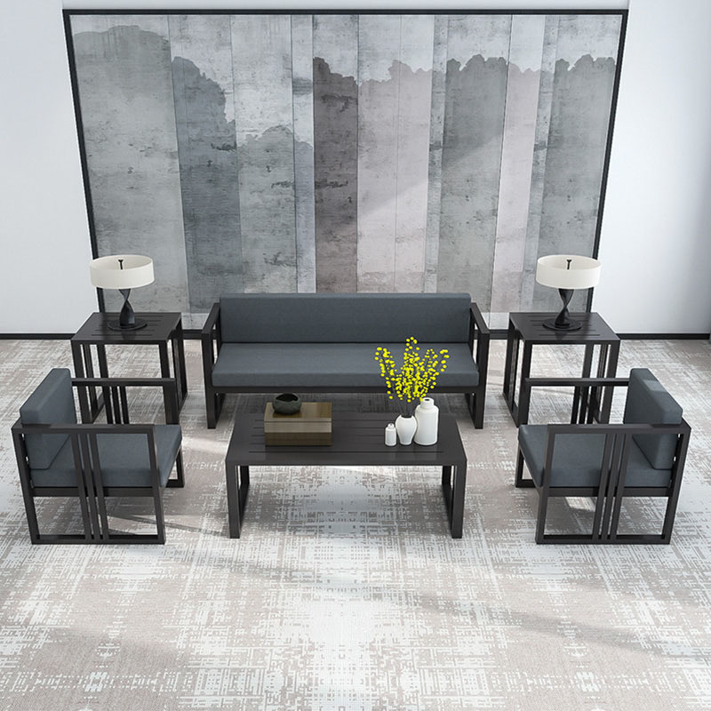 Modern Design Style Waterproof Leather Sofa Set for Metal Garden Furniture Set Design