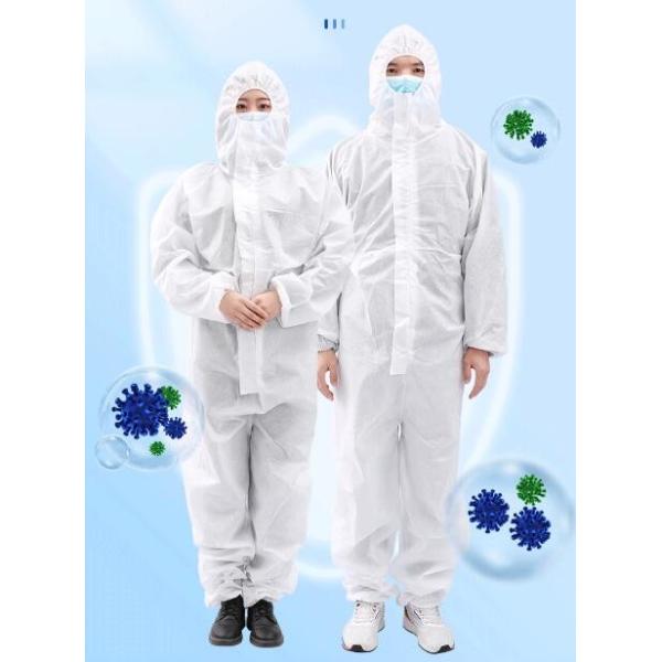 Non Toxic Non Woven Disposable White Lab Coats with Elastic Cuff