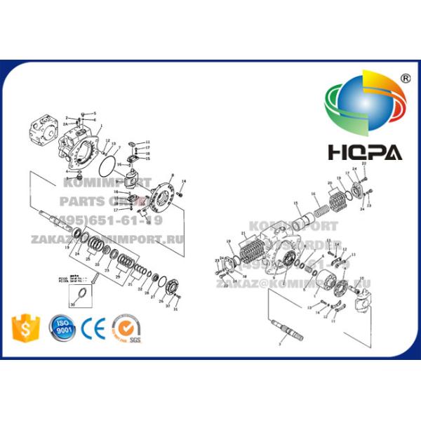 Набор уплотнения насоса экскаватора запасных частей экскаватора для гидравлического главного насоса ПК100