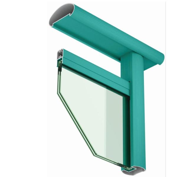 Вековечным покрытый порошком профиль конструкции поручня балкона 6063 алюминиевый