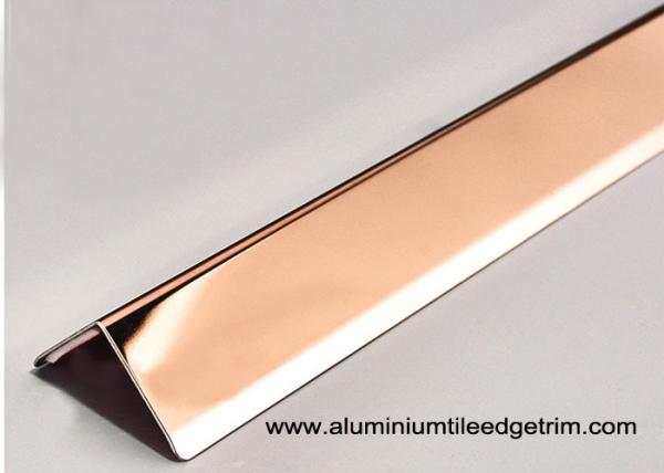 Collision - Resistant Stainless Steel Corner Guards With 90° Right Angle / Metal Wall Edge Protector