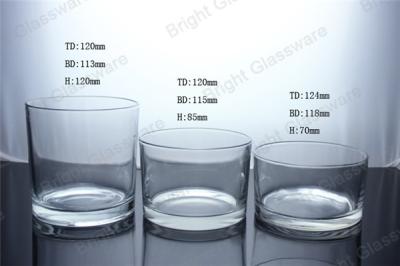 clear large cylinder glass candle jar in home decoration