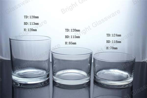 clear large cylinder glass candle jar in home decoration