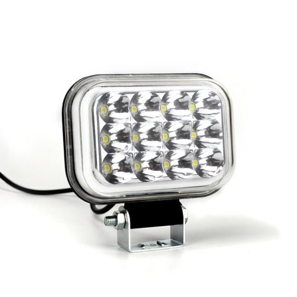 Voltage 10-100V Modified Angel Eyes Strobe Auxiliary Light 36W LED Motorcycle Square Headlight