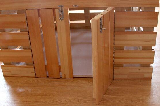 Supermarket Fruit And Vegetable Wooden Retail Display Shelves / Wooden Display Units