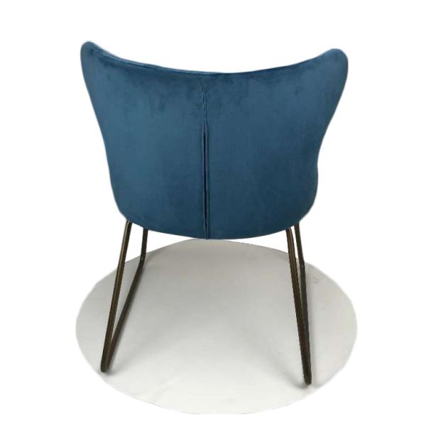 Blue Velvet 5.2KGS  810mm Armrest Upholstered Banquet Leisure Chair