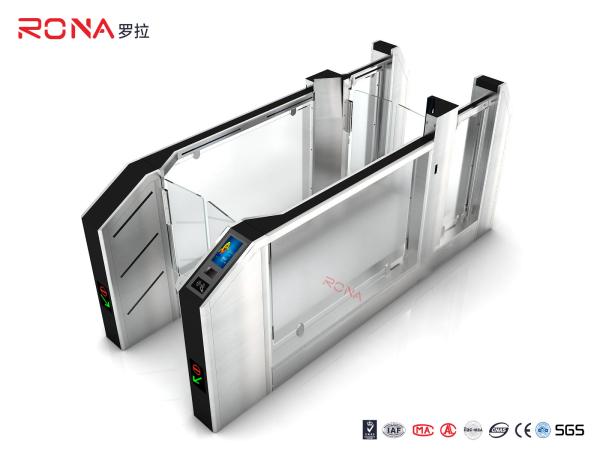 Brushed Surface Speed Gate Fastlane Turnstile Half Height Turnstile With Fingerprint Reader