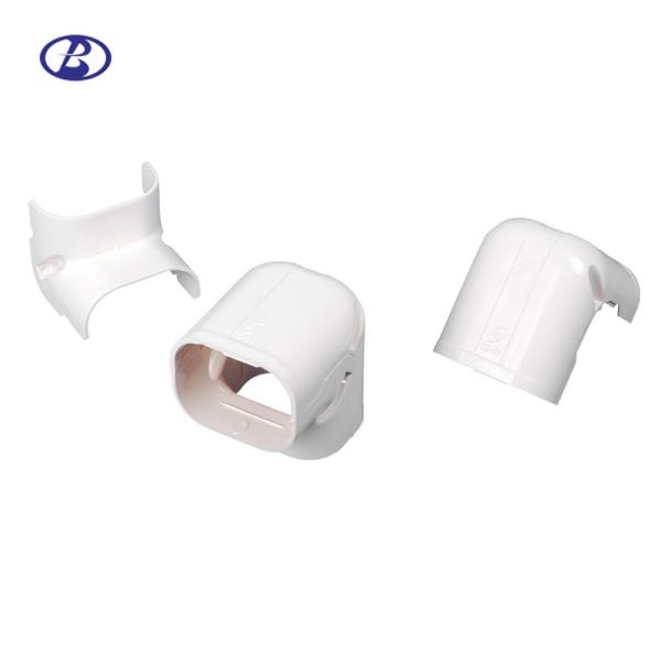 White Color PVC Ac Pipe Cover , 80mm White Ac Line Set Cover CE Certification