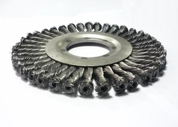 200mm OD Knotted Wire Wheel Brush With 50mm Arbor Hole Applied Cleaning Scale