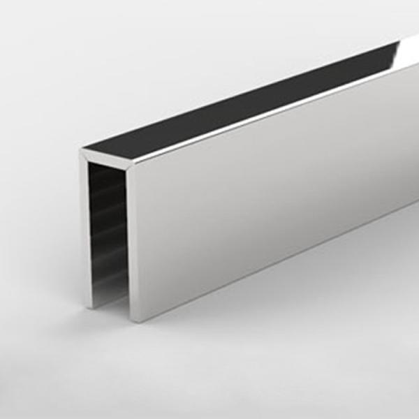 304 316 Brushed Stainless Steel Tile Trim 10mm U Shape Mirror