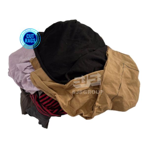 100 Cotton Rags coloured tshirt for industrial cleaning of 10KG packing bulk shop rags