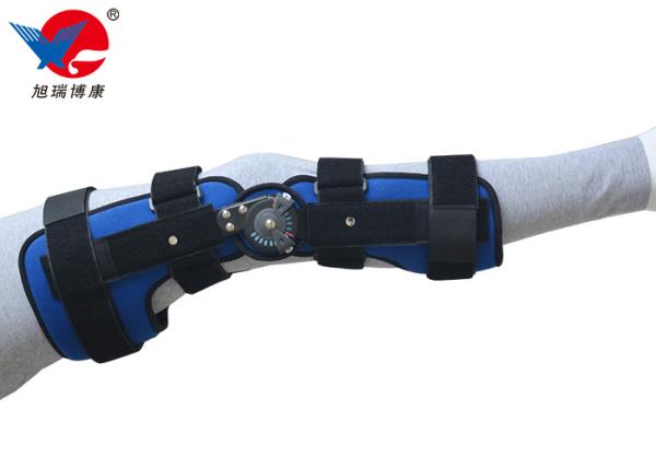 Blue Breathable Full Leg Knee Brace Extendable Hinge Bar Design Fit Taller Size Patients