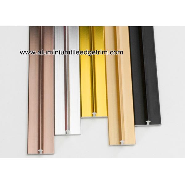 Shiny Colored Aluminium T Shaped Divider Trim / Decorative Strip