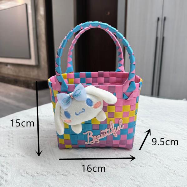 Colorful Kids Mini Shopping Storage Toy Basket Folding Portable Customized Handbag