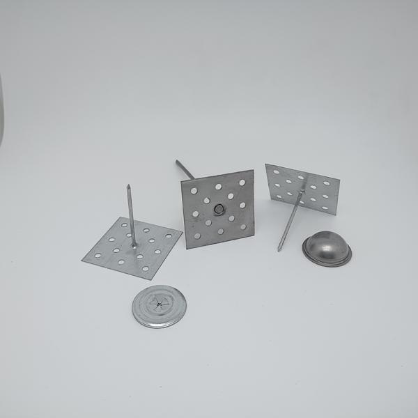 Smooth Galvanized Steel Self Adhesive Insulation Stick Pins Anchors Fastener Hangers Cap Nail 50mm