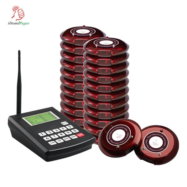 wireless long range restaurant electric remote control vibrators coaster pager for calling guest to pick up order