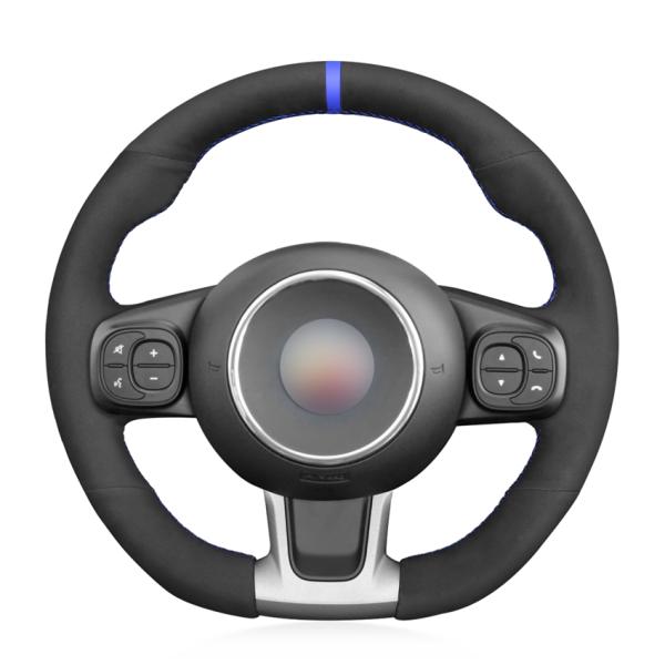MEWANT New Design Fashion For Abarth 595 595C 695 695C Fiat 500 500C D Type Suede Universal Steering Wheel Cover New 2pc MOQ