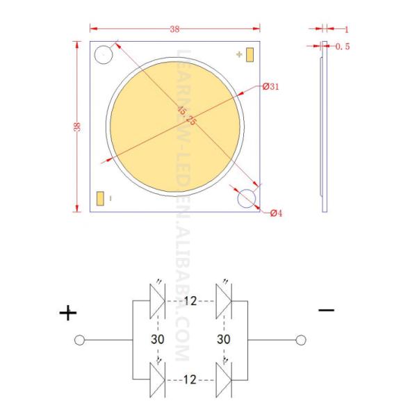 Лампа для роста растений LED COB Light 75-150W DC35-38V Лампа для роста растений 3000K/4000K/6000K Температура цвета