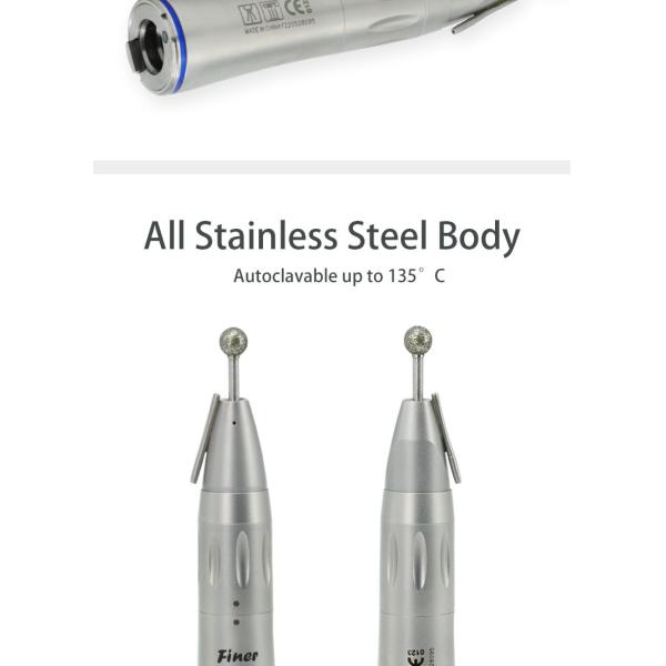 Прочный прямой носовой обтекатель Handpiece, оптическое волокно Handpiece нержавеющей стали зубоврачебное