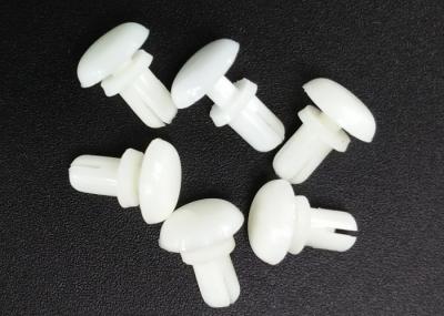 Small White Hardware Rivets , 10mm Round Head Nylon Push Rivets
