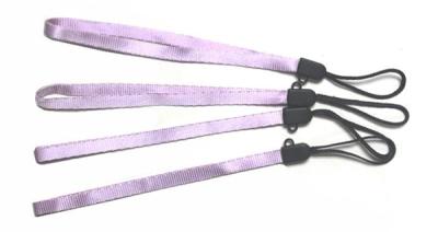Shiny Satin wrist loop lanyards with mobile phone string holder, satin wristlet strap loop