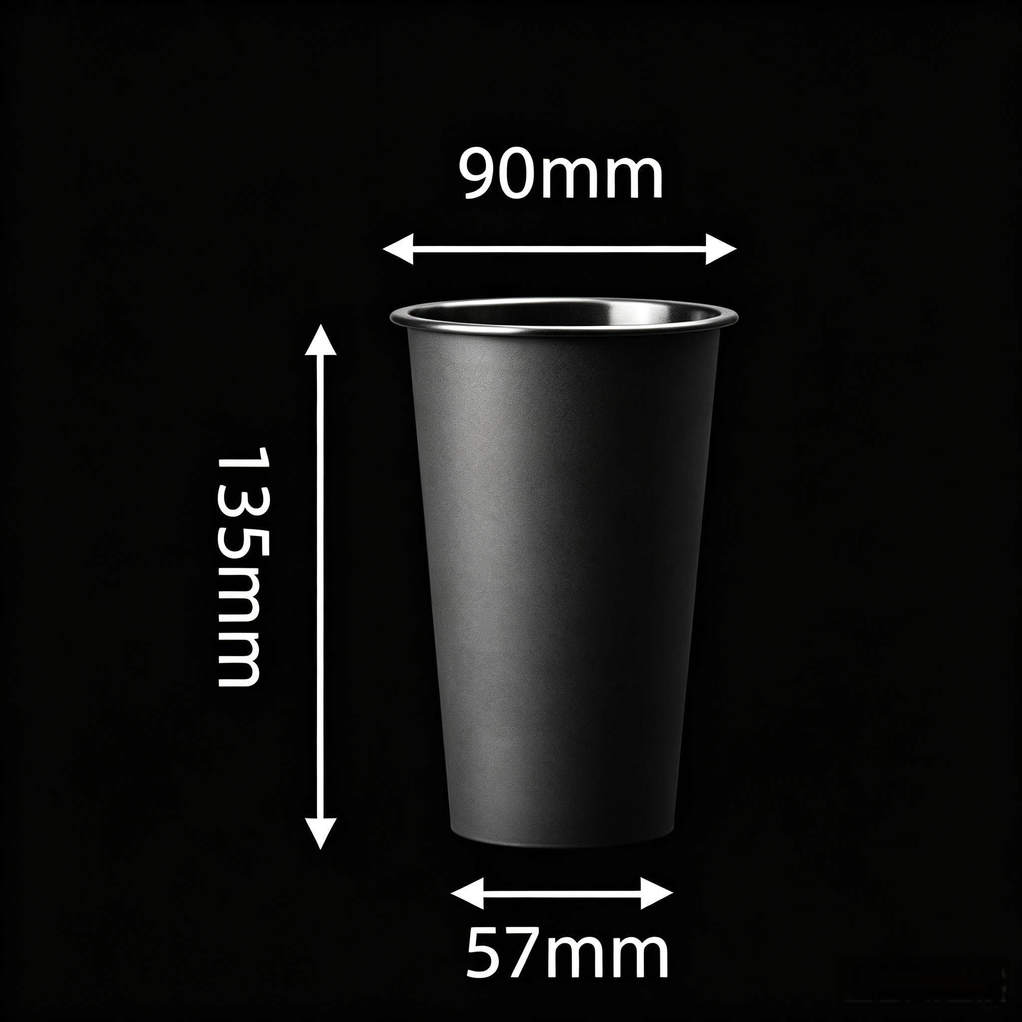 500ml Black Color PP Plastic Cups for Trendy Milk Tea Iced Coffee and Promotional Drink Campaigns