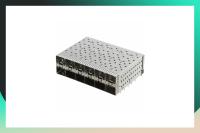 Portos pequenos fêmeas empilhados do fatora de formulários 2 Pluggable * 6 do conector da gaiola de SFP