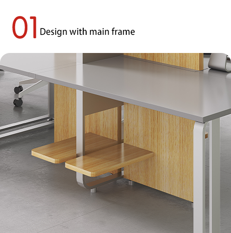 Office Desk, Staff Workstation, Modern Minimalist Screen Booth, 4-person 6-person Office Desk and Chair Combination