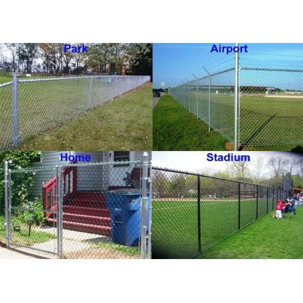 2.4meters Length black color PVC Coated Chain Link Fence for safety barriers