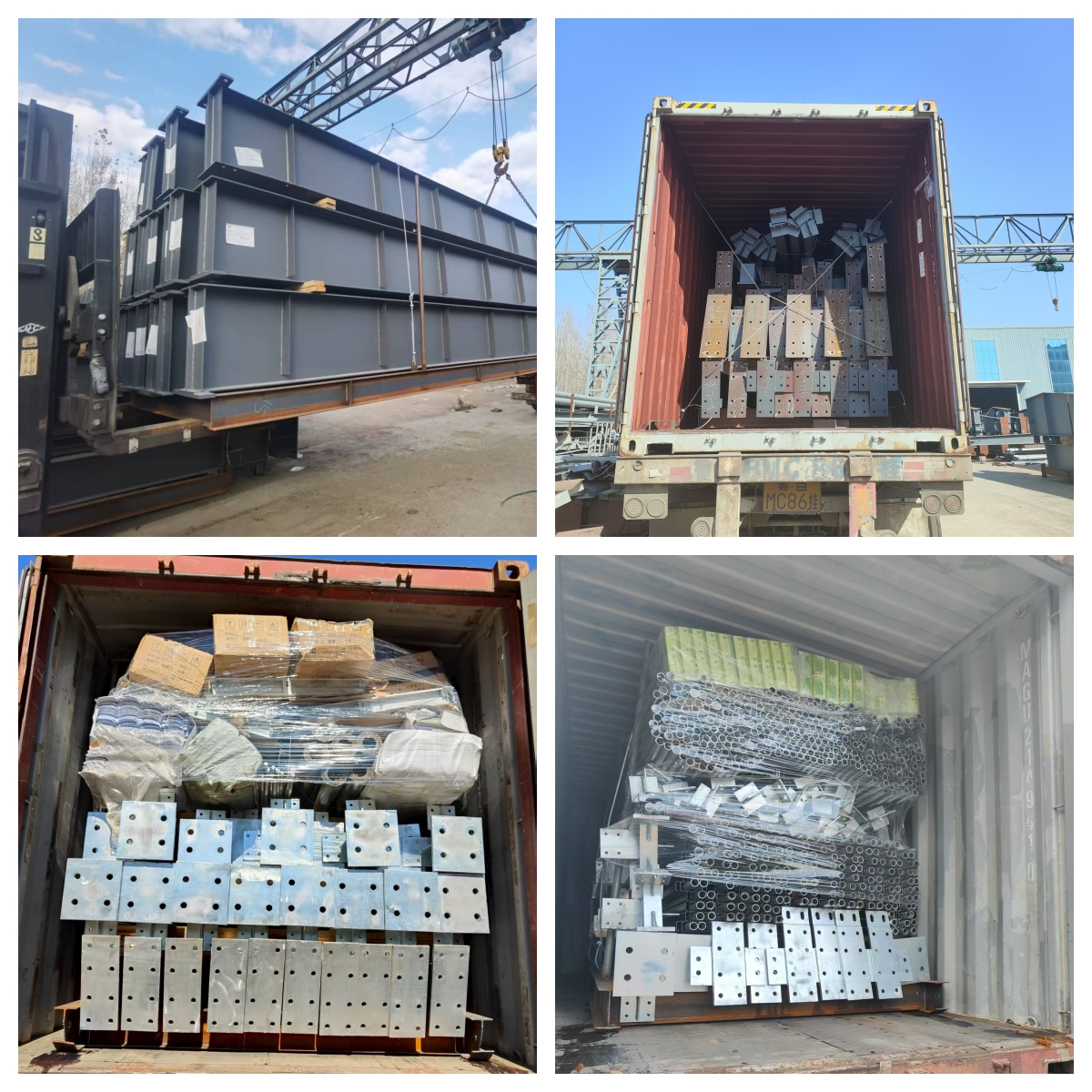 Custom Prefabricated Steel Vehical Warehouse With Mezzanine