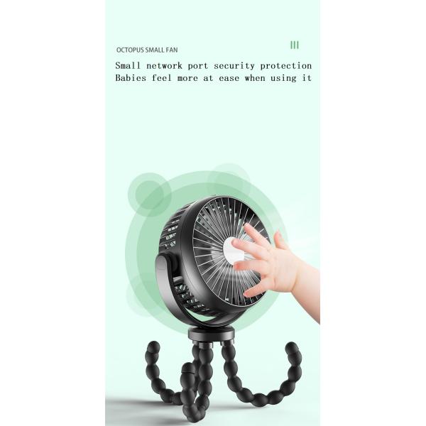 Handheld Mini Personal Fan Versatile USB Rechargeable Baby Stroller Fan for Household