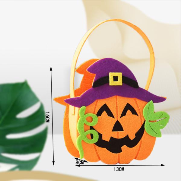 Halloween Non-woven Tote Bag with Ghost Pumpkin Felt Cloth Decoration Props