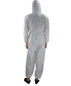 Working Disposable Protective Coverall With Attached Hood , Disposable Paint Suit