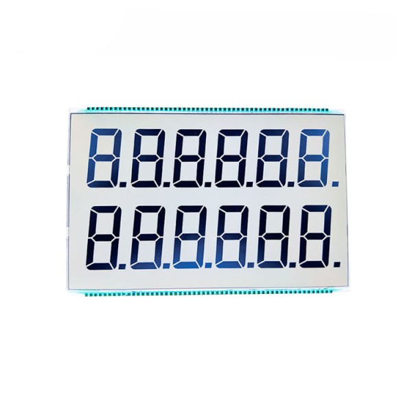 Large 7 Segment LCD Display with 153x96mm Screen Wire Mounting 6 O'clock Viewing Direction for Fuel Dispensers
