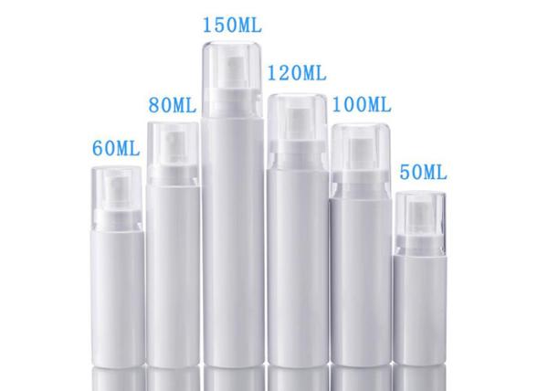 White Color Cosmetic Plastic Packaging Bottles With Sprayer Pump
