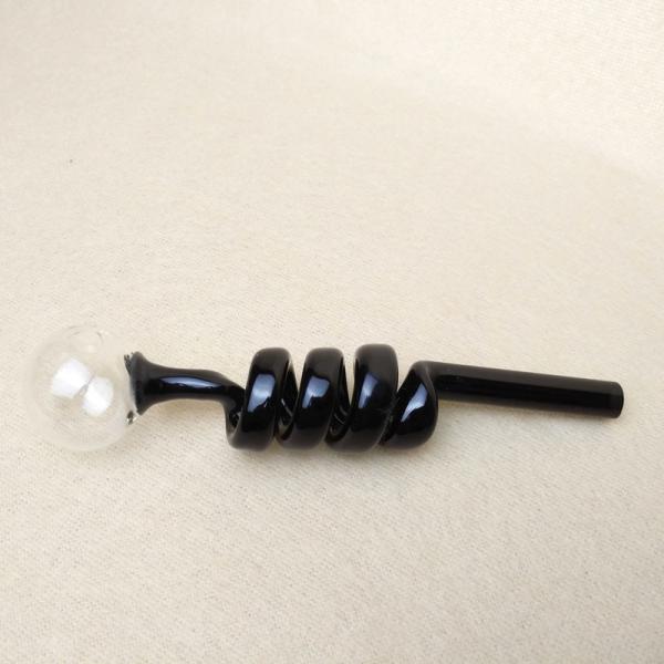 Adult Helix Colorful Glass Smoking Pipe 5.5 Inches Hand Blown Technology