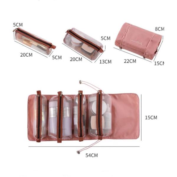 Brushes Lipstick Storage Cosmetic Bag Organizer Travel Nylon Mesh Toiletry Bag