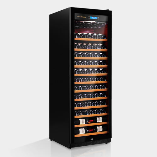 Kitchen Wine Cooler Refrigerator with Digital Temperature Control and 180-bottle Capacity Double-pane Tempered Glass Door