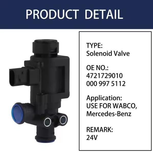 4721729010 0009975112 Truck Spare Parts Exhaust Brake Solenoid Valve for MB ACTROS WABCO