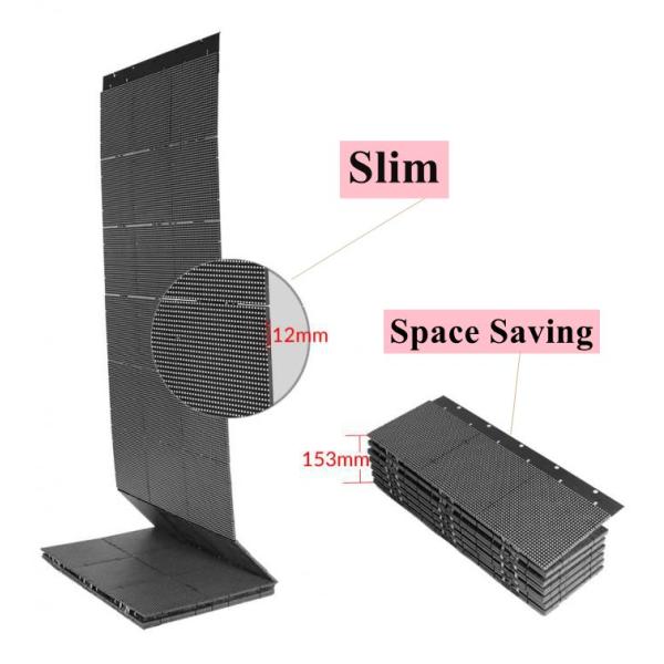 180 / 360 Degree Lightweight Front Service LED Display Foldable With Hanging Stacking / Attaching