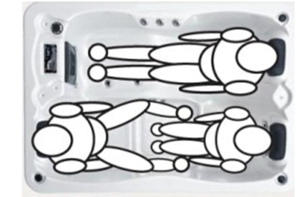 Bathtub Massager Jaccuzi Pool Spa Equipment For 2 Person and One Baby Seat