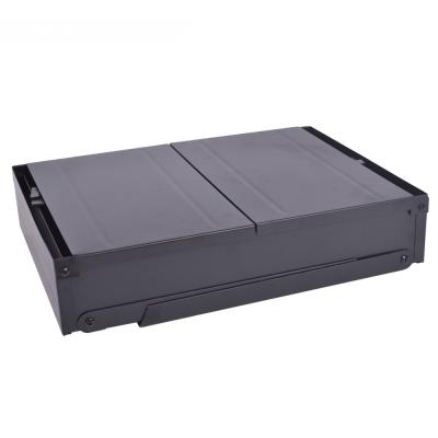Black Chromed Steel Charcoal Camping Barbecue Grill Mini Foldable 86X33.5X43cm