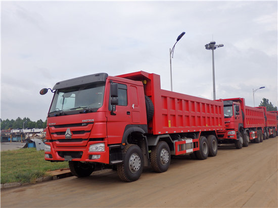 Euro 2 Howo 8x4 12 Wheels Sand Tipper Truck / 40 Ton Dump Truck