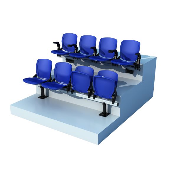 UV Engineered Eco-friendly Weather Resistant Fixed Seating and Bleacher Seats for Stadiums