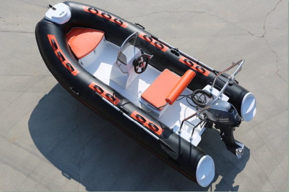 2023 new fiberglass hull rib boat 3.9m with removable fuel tank rib390BL