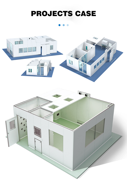 HUAAO Customized Fireproof ISO5-9 Modern Modular Cleanroom Professional Solution for Lab Workshop Hospital & Clean Rooms Project