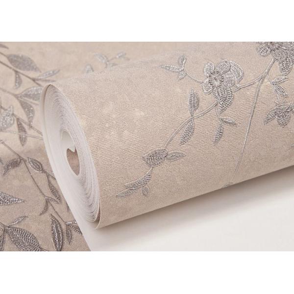 House Living Room Waterproof Country Style Wallpaper Vinyl with Leaf Pattern